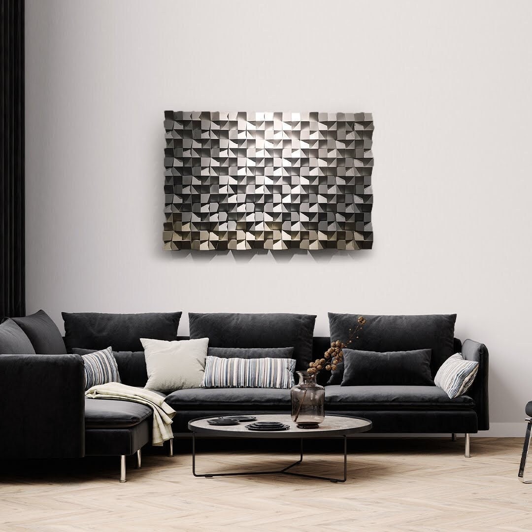 3D Wood Wall Art White and Gray Wall Panel Wooden Wall - Etsy