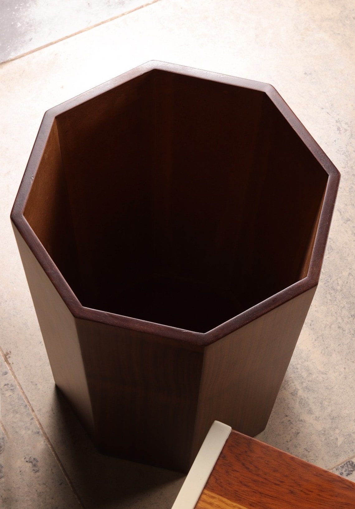 Octagon Trash bin wooden garbage can decorative octagon shape Etsy