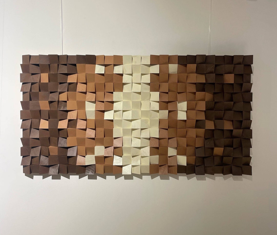 Abstract Modern Home Decor, Brown Wall Panel, Wood Home Decor ...