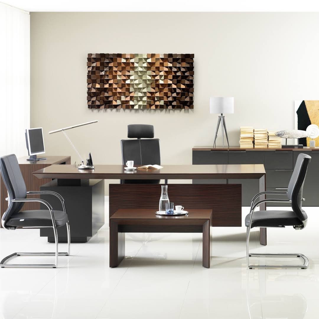 Brown and Beige Wall Panel, Wood Sound Proofing Panel, Acoustic