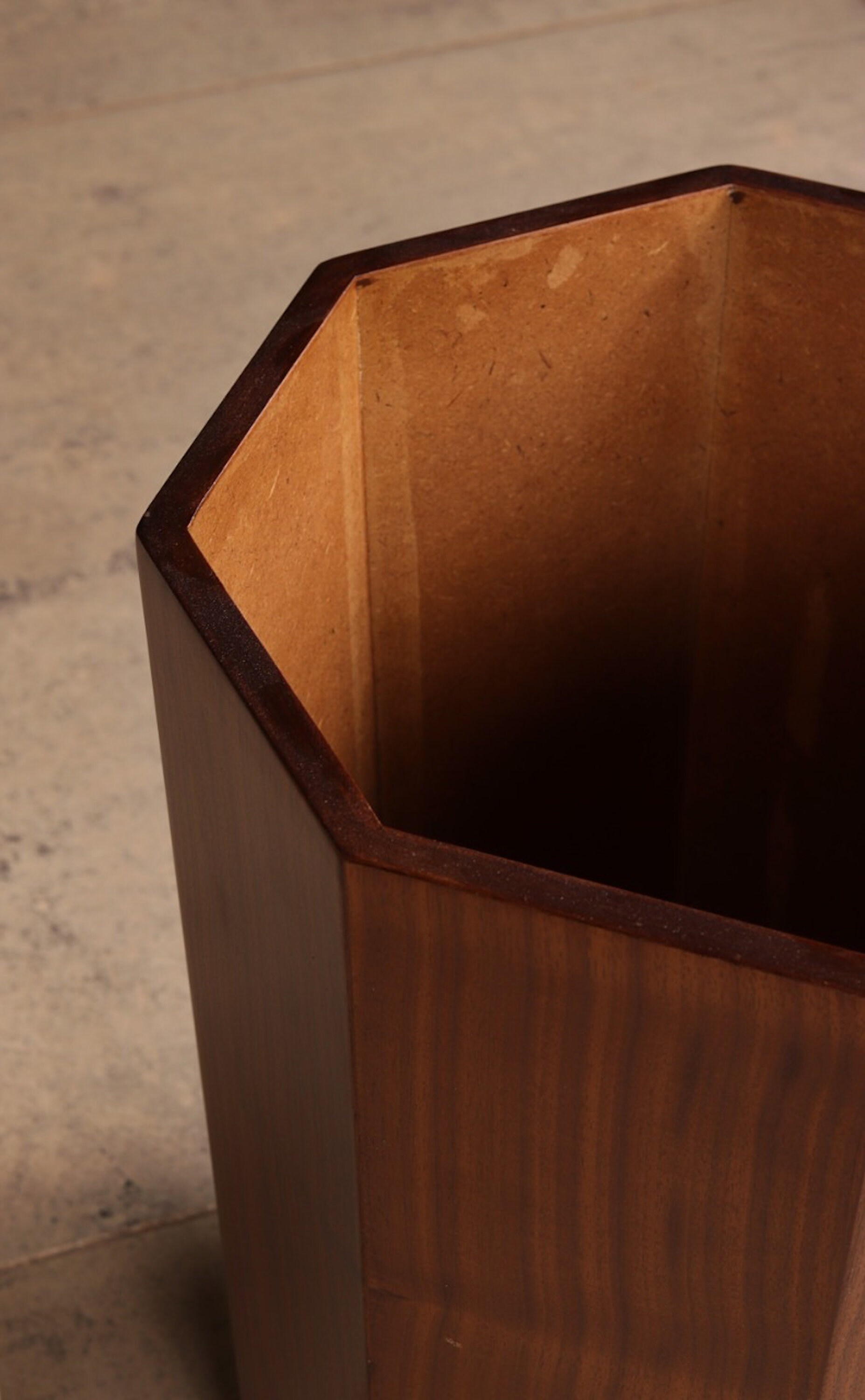 Octagon Trash bin wooden garbage can decorative octagon shape Etsy