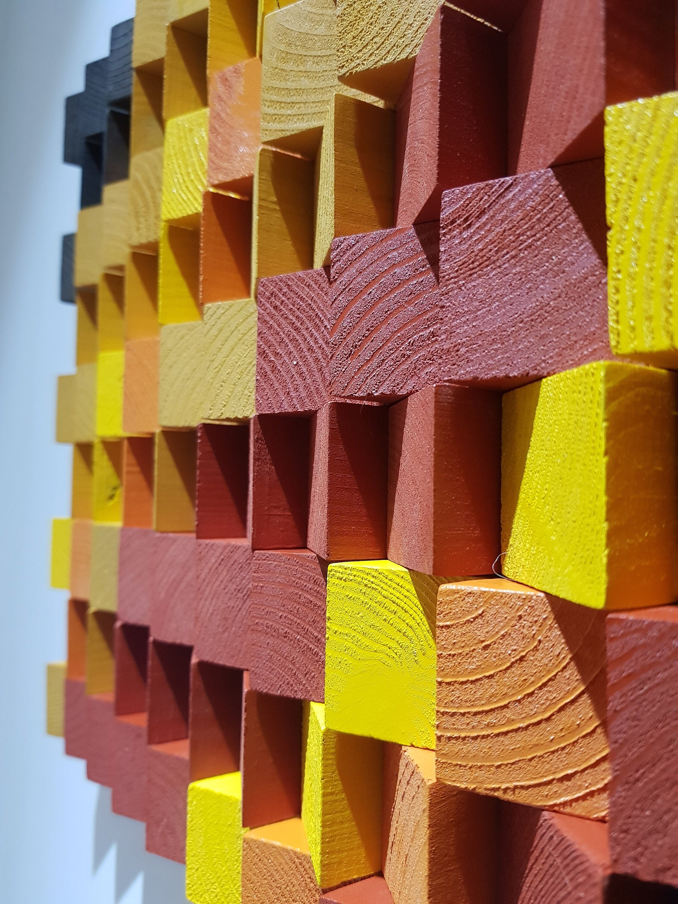 3d Wood Wall Art Wooden Wall Decor Sound Diffuser Acoustic Etsy