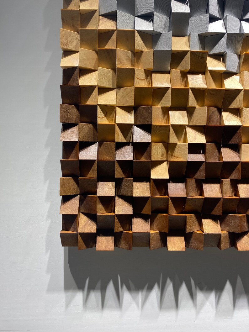 Acoustic Panel 3d Wood Wall Art Wooden Wall Decor Sound Etsy