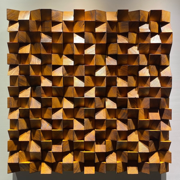 Acoustic Panel, Wood Wall Art, Acoustic Diffuser, 3D Wooden Wall Decor, Sound Diffuser, Wood Wall Sculpture by WoodWorkers EG