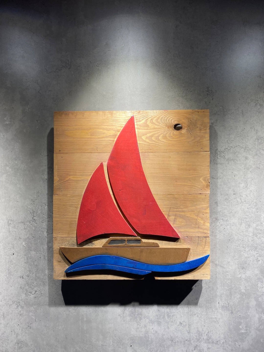 Nautical Wall Decor, Wood Boat Art for Wall, 3D Wall Sculpture Wood