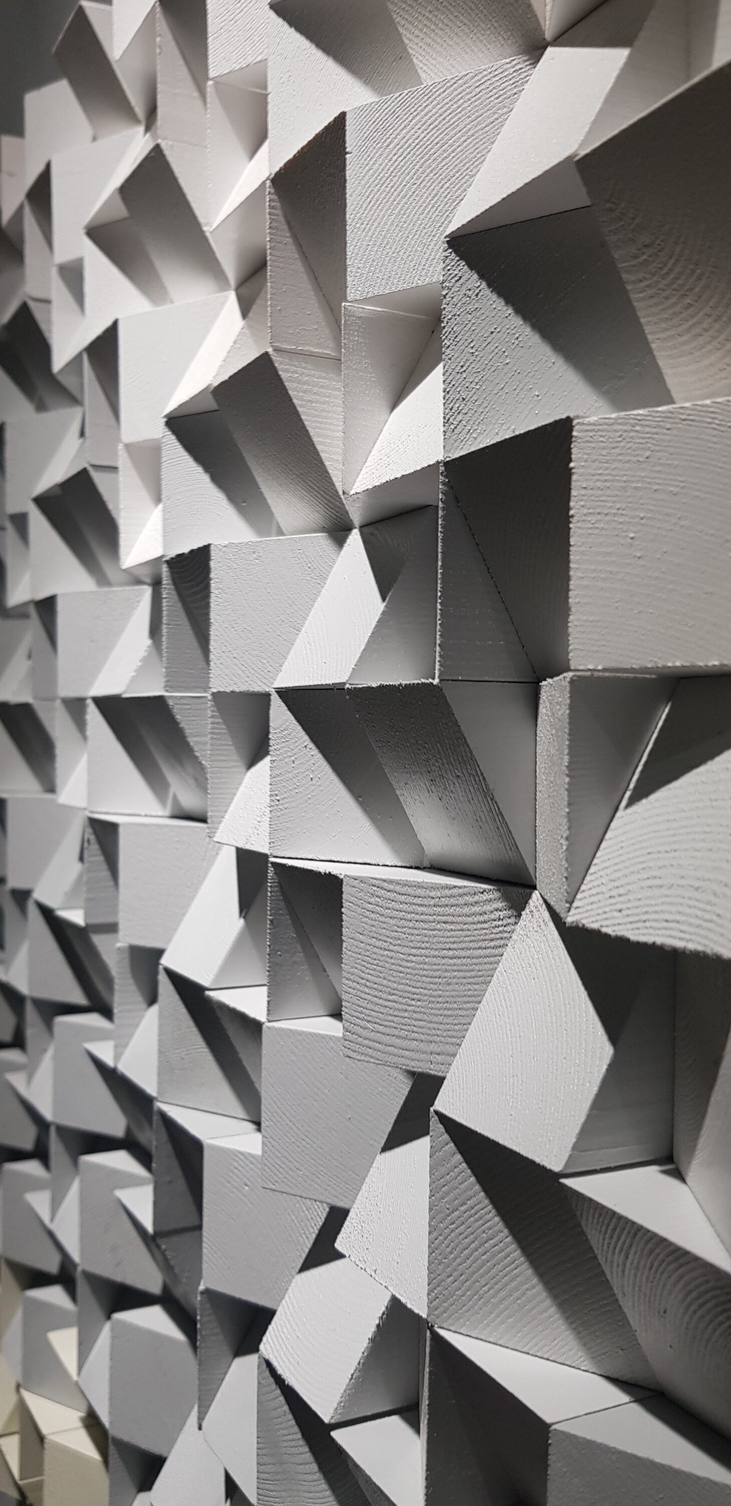 3D Wood Wall Art White and Gray Wall Panel Wooden Wall Etsy