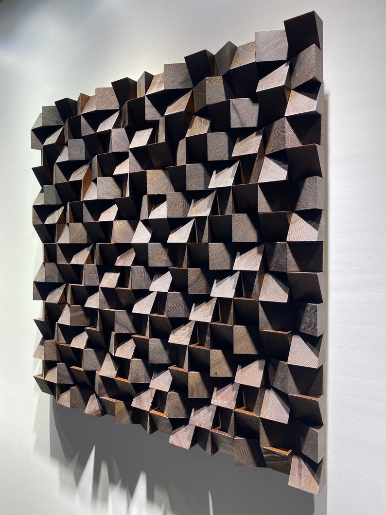 Acoustic Panel 3d Wood Wall Art Wooden Wall Decor Sound Etsy