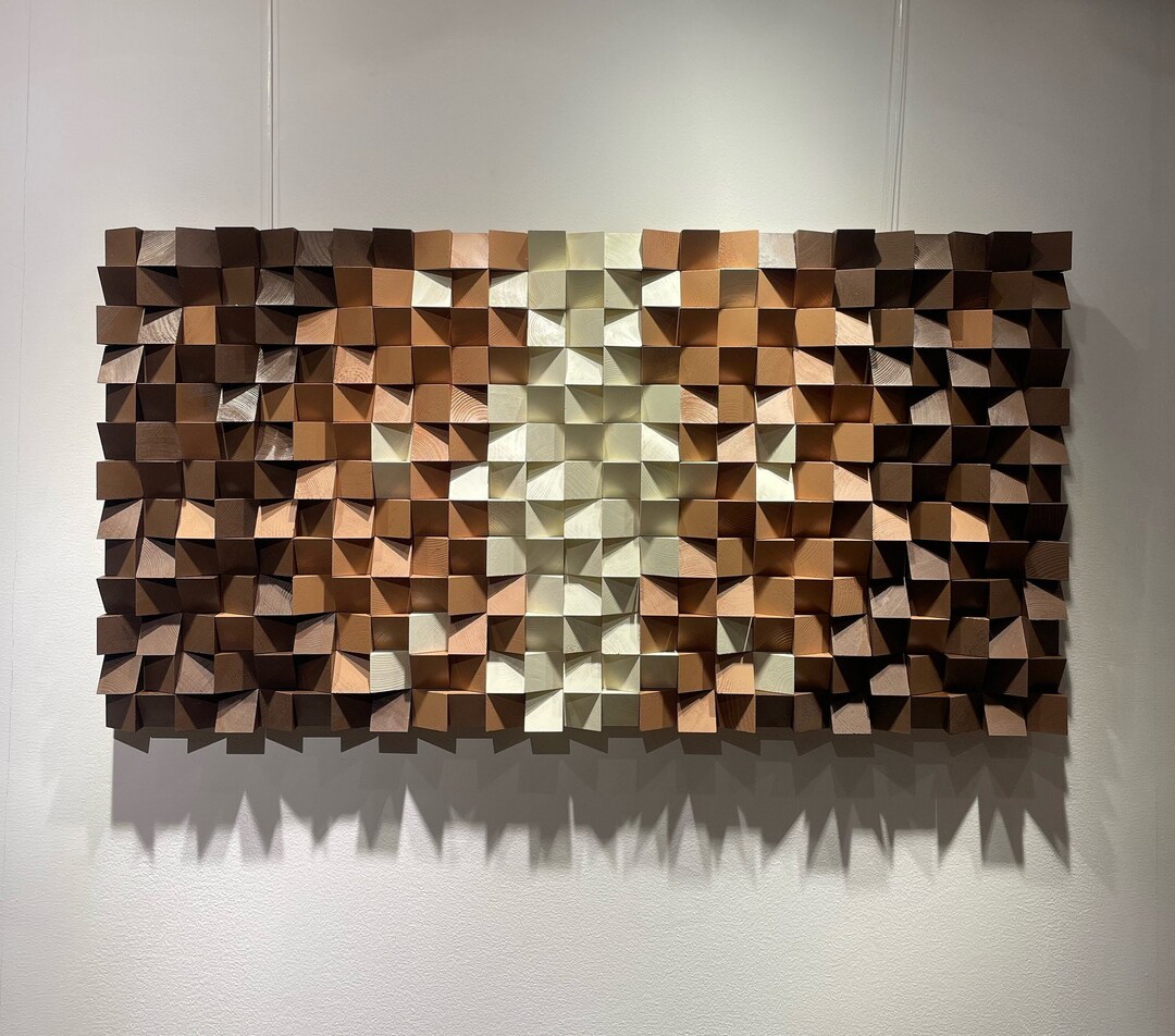 Brown Wall Panel, Abstract Modern Home Decor, Wood Home Decor ...