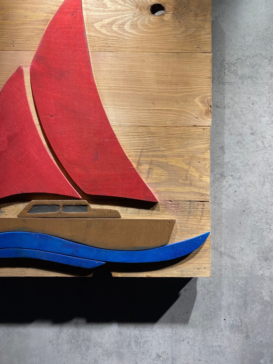 Nautical Wall Decor Wood Boat Art for Wall 3D Wall Sculpture Etsy