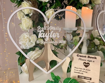 Clear acrylic wedding guest book alternative,Hearts guest book,Alternative sign in,Heart shaped guestbook,Drop box guest book,Heart drop box