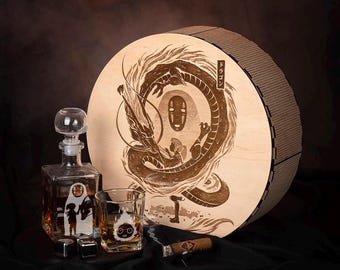 Spirited Away Whiskey Gift Set Anime Whiskey Glasses Box Whiskey Gift For Anime Fans Japan Inspired Whiskey Gift Box