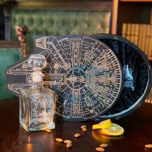 Christmas Star Wars whiskey decanter set with box,whiskey gift set,birthday whiskey gift,Personalized whiskey decanter set, groomsmen gift