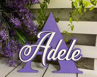 Personalized boy name sign,Nursery wood name sign,Nursery wooden decor,Wood nursery letters,Boy wooden wall letter,Children’s wall letters