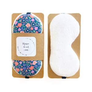 Comfortable and soft adult eye mask, useful for sleep, travel, relaxation, yoga, relaxation, meditation, handmade in France
