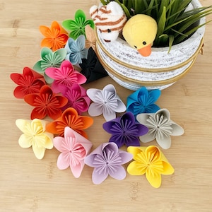 Fiori origami personalizzabili fatti a mano in carta, per decorazioni, bouquet, matrimoni, compleanni, creazioni o fai-da-te
