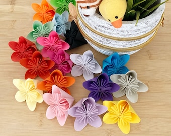 Customizable origami flowers handmade from paper, for decoration, bouquet, wedding, birthday, creation or DIY