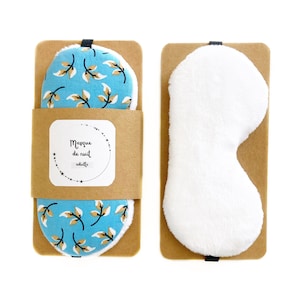 Comfortable and soft adult size eye mask, useful for sleeping or for travel in soft terry cloth
