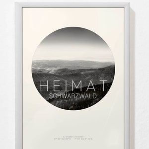 Heimat Schwarzwald, hochwertigter Atelier-Druck auf feinem Aquarellpapier, Art Poster Kunstdruck für Zuhause, Büro, Geschenk