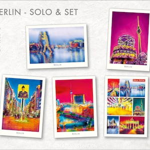 Berlin Karten -  Einzel oder Set, Molecule Men, Checkpoint Charly & Co, hochwertige Postkarten mit eleganter Haptik