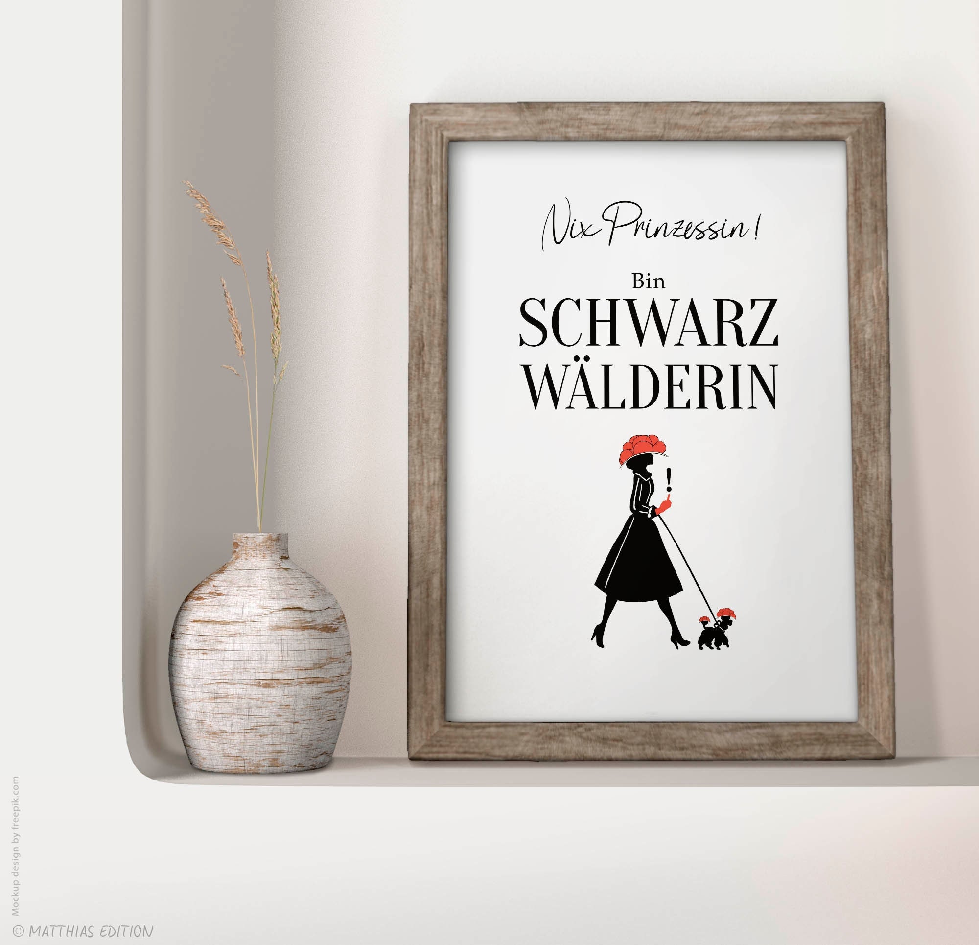 Poster Schwarzwaldmadel Mit Bollenhut