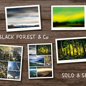 Cartoline Foresta Nera & Co - in un set o biglietto unico, castelli e valli tempi senza Bollenhut e mädel, per saluti, vacanze e decorazioni