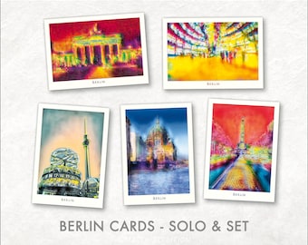Berlin single cards & sets, from Brandenburger gate to victory column, high-quality postcards, smart greeting cards and decoration