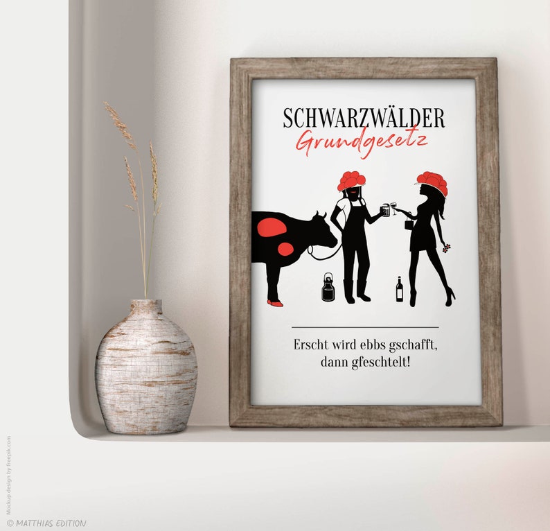 Poster Schwarzwaldmadel Mit Bollenhut