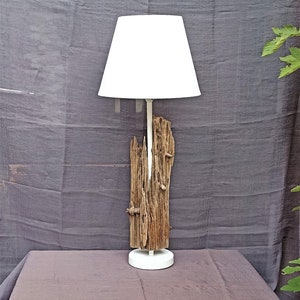 maritime driftwood table lamp floor lamp 62 cm incl. lampshade