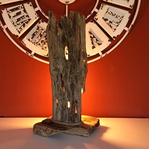 Unique table lamp made of exceptionally beautiful driftwood - table lamp floor lamp 54 cm including bulb in amber color