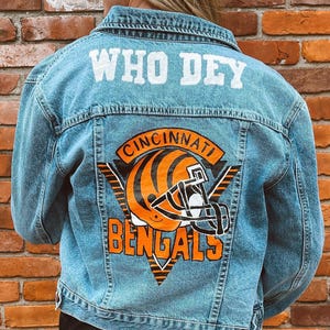 Custom Painted Sports Denim Jacket