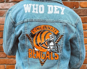 Custom Painted Sports Denim Jacket