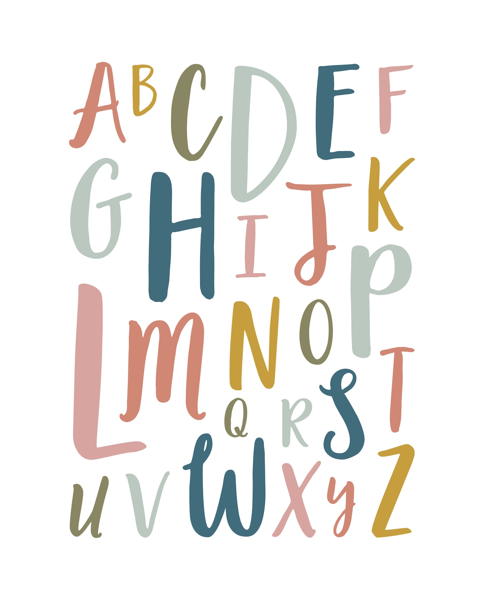 Curly Rican Abc Curly ABC Letter Poster - Etsy