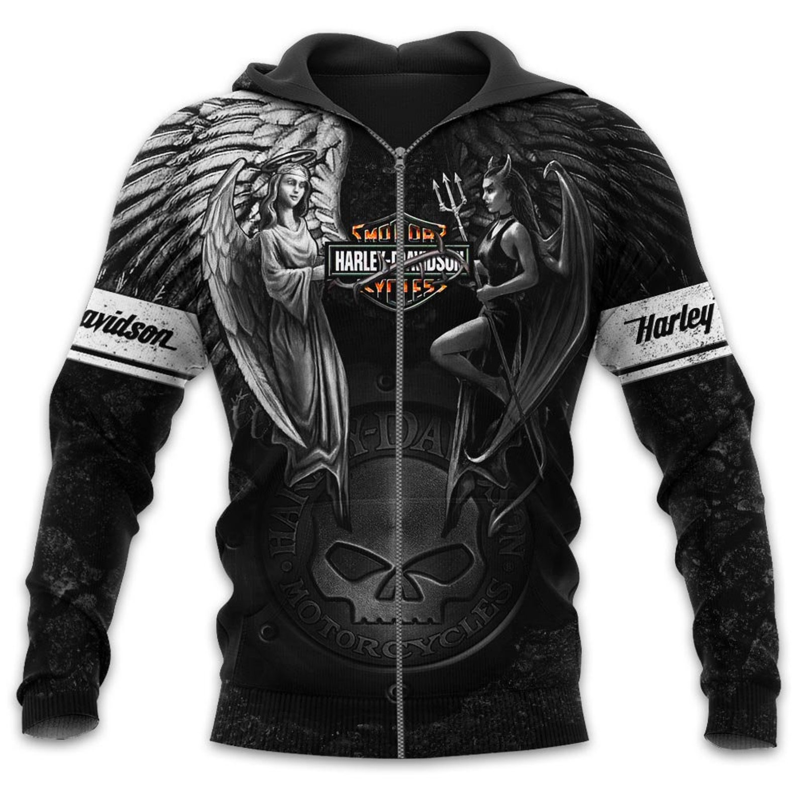 harley davidson skull sweatshirt