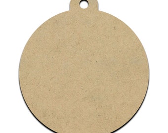 Bauble Wood Cut Shape, Unfinished Wooden Laser Cut Shape, Blank Wood Shapes for Crafting, Embellishments