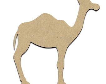Camel Wood Cut Shape, Unfinished Wooden Laser Cut Shape, Blank Wood Shapes for Crafting, Embellishments