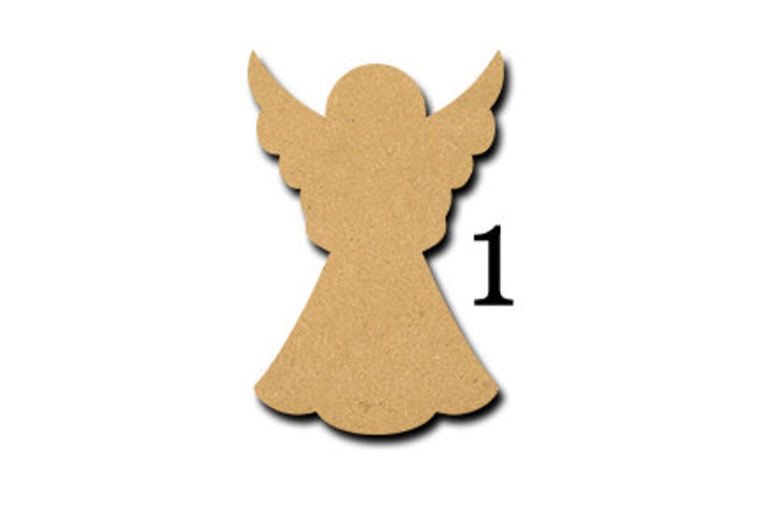 Angel Wood Cut Shapes, Unfinished Wooden Laser Cut Shape, Blank Wood