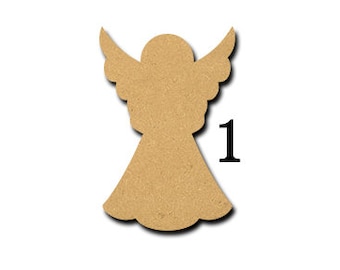 Angel Wood Cut Shapes, Unfinished Wooden Laser Cut Shape, Blank Wood Shapes for Crafting, Embellishments