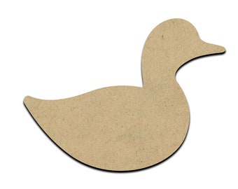 Duck Wood Cut Shape, Unfinished Wooden Laser Cut Shape, Blank Wood Shapes for Crafting, Embellishments