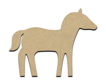 Horse Wood Cut Shape, Unfinished Wooden Laser Cut Shape, Blank Wood Shapes for Crafting, Embellishments