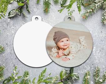 Sublimation Blank MDF Christmas Bauble Decorations for Heat Transfer Print