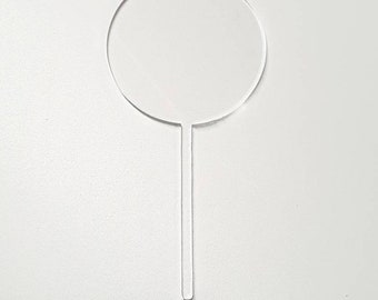 10 x Blank Cake Toppers, Clear Acrylic. Various Sizes Circle Topper, Star Topper Hexagon Topper Heart Topper 3mm Thick