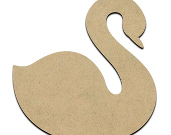 Swan Wood Cut Shape, Unfinished Wooden Laser Cut Shape, Blank Wood Shapes for Crafting, Embellishments
