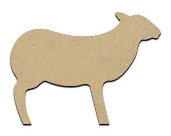 Sheep Wood Cut Shape, Unfinished Wooden Laser Cut Shape, Blank Wood Shapes for Crafting, Embellishments