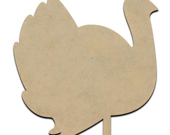 Turkey Wood Cut Shape, Unfinished Wooden Laser Cut Shape, Blank Wood Shapes for Crafting, Embellishments