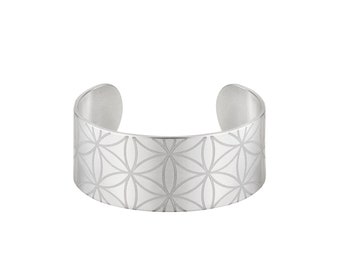 Flower of Life Cuff Brass, gold flower of life, bangle, brass bracelet, gold bracelet, flower of life band, sacred geometry