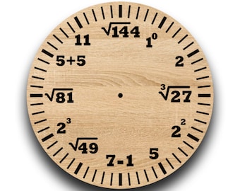 Math Clock Digital Cutting File