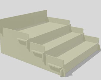 3 Tier Product display Stand 2 small 1 large Shelf
