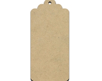 Swing Tag Wood Cut Shape, Unfinished Wooden Laser Cut Shape, Blank Wood Shapes for Crafting, Embellishments