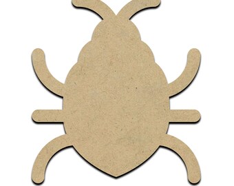 Bug Wood Cut Shape, Unfinished Wooden Laser Cut Shape, Blank Wood Shapes for Crafting, Embellishments