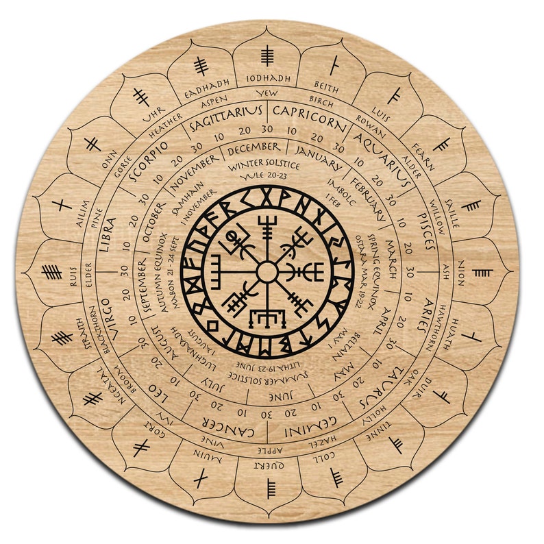 Ogham Rune Calendar Etsy UK